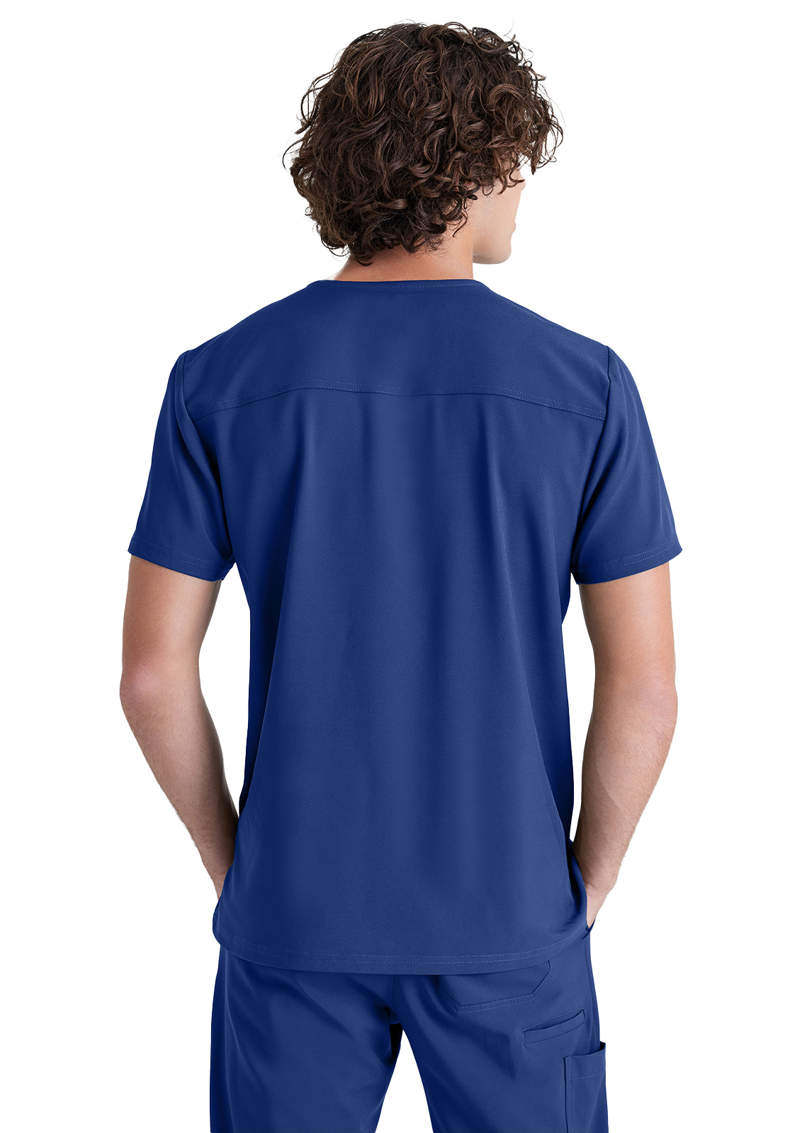 Grey's Anatomy Evolve Stretch - Men's One-Pocket V-Neck Journey Scrub Top 8