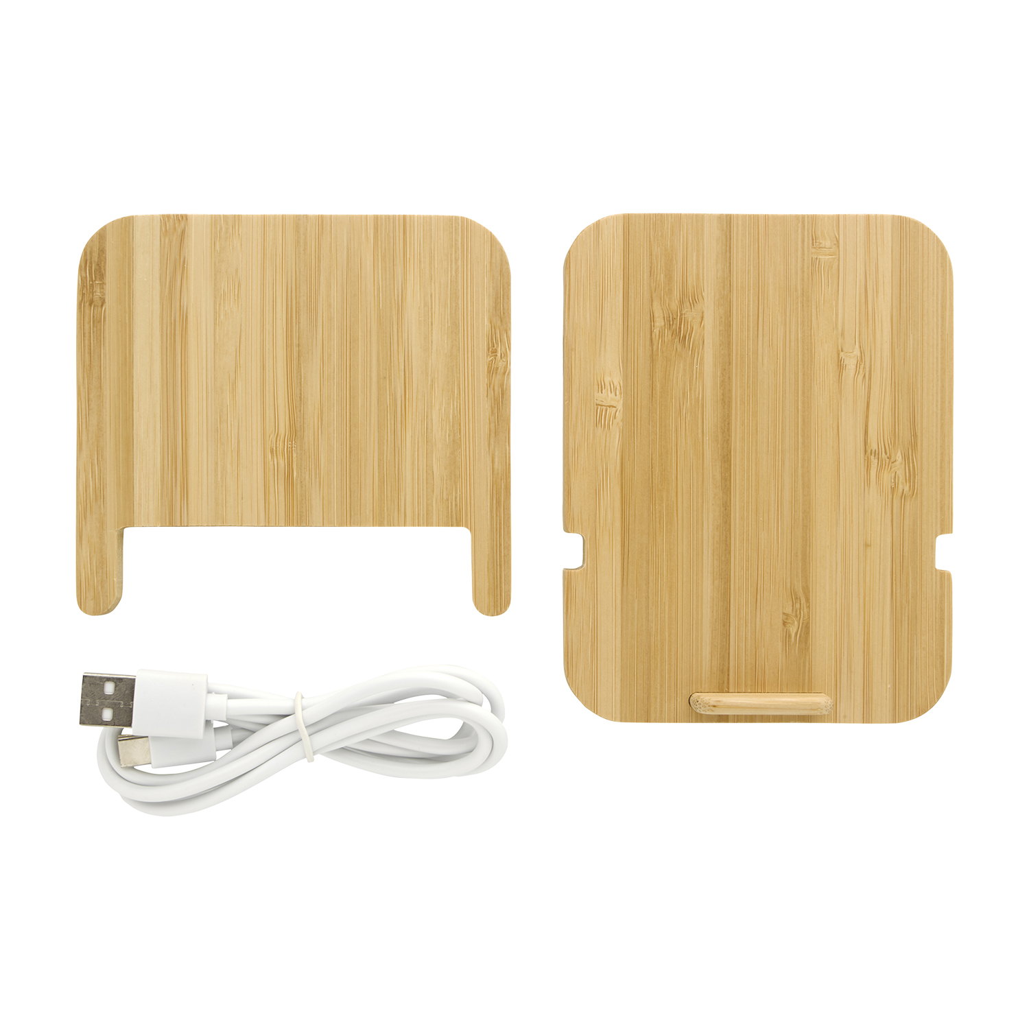 Bamboo 10W Wireless Charger with Phone Holder