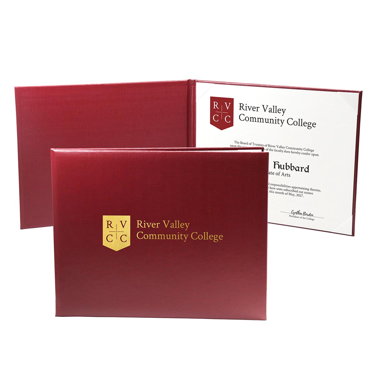 Deluxe Padded Single 8.5" x 11" Certificate Holder 3