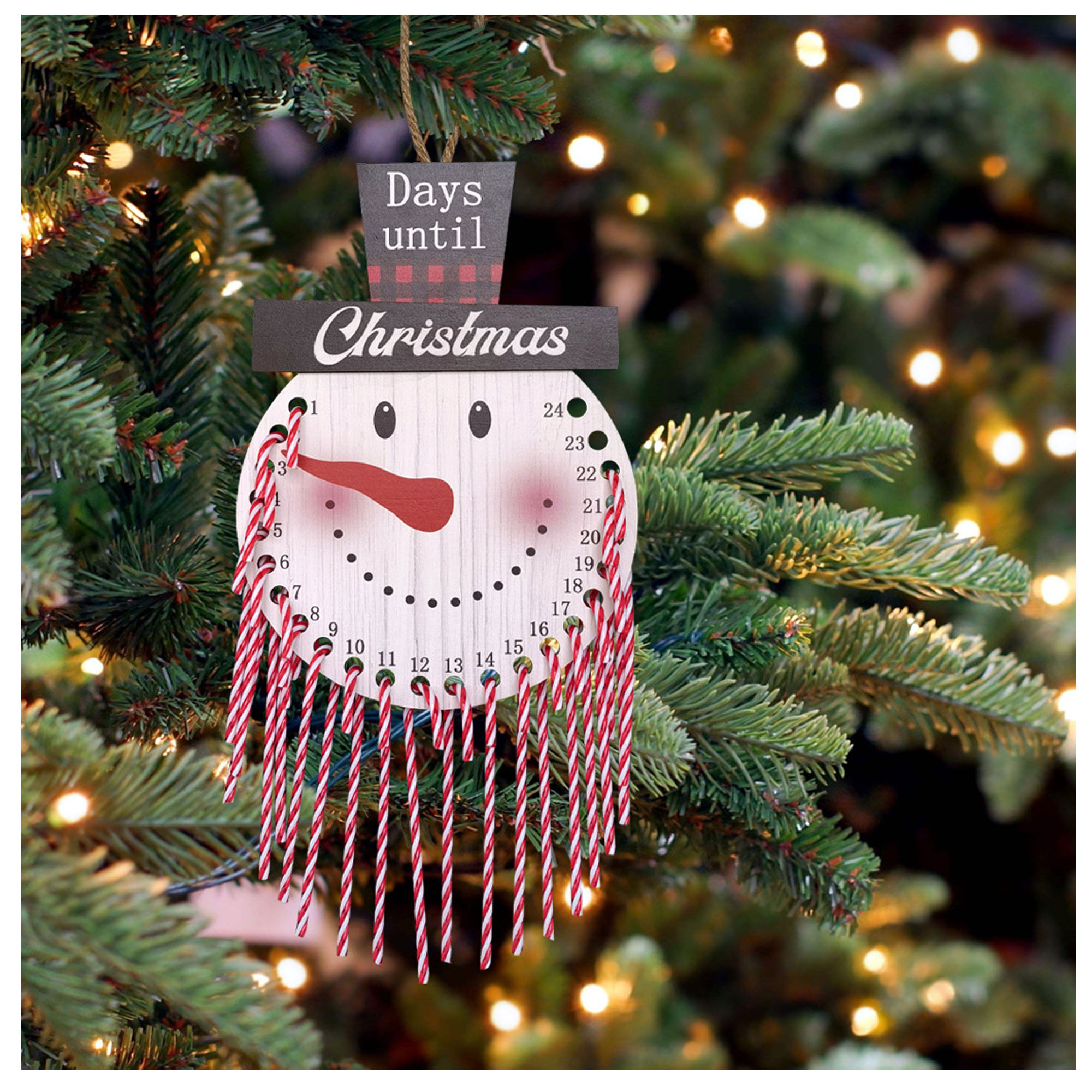 Wood Christmas Countdown Calendar Pendant ?C Stylish And Interactive 2