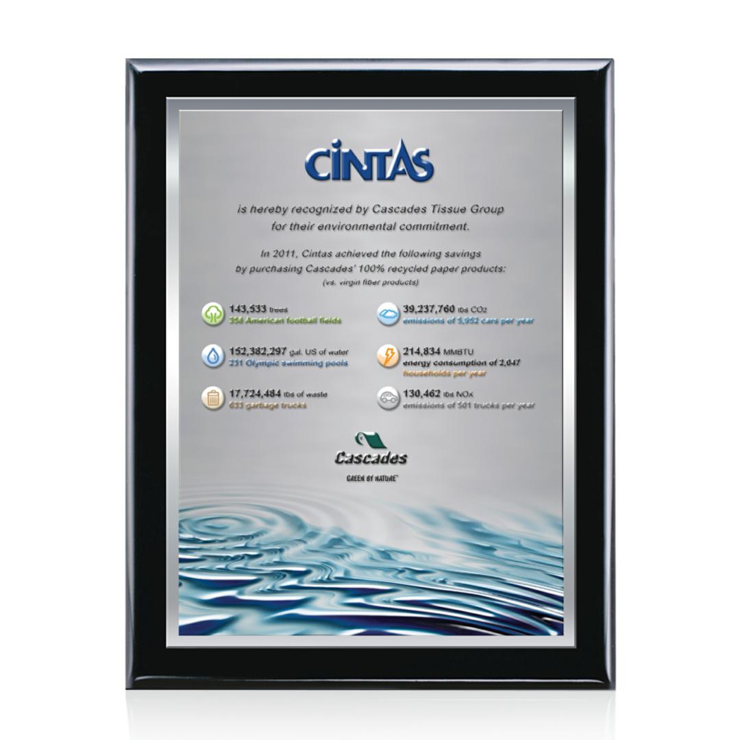 Oakleigh VividPrint™ 3D Plaque - Black/Silver 6