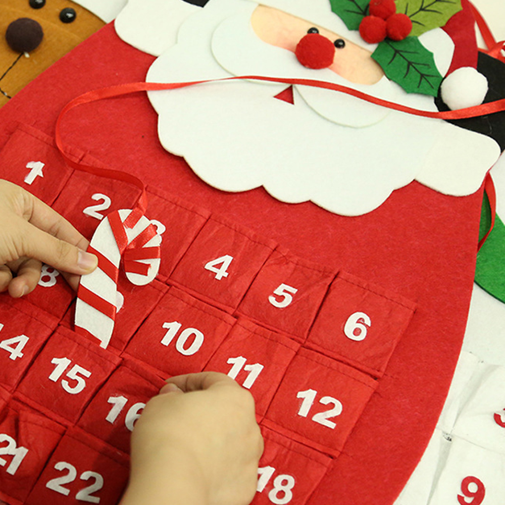 Christmas Santa Claus Countdown Felt Wall Calendar 4