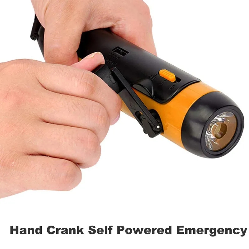 Manual Flashlight W/ Radio Power Banka 4