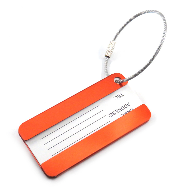 Aluminium Alloy Luggage Tag W/ Keyring 8