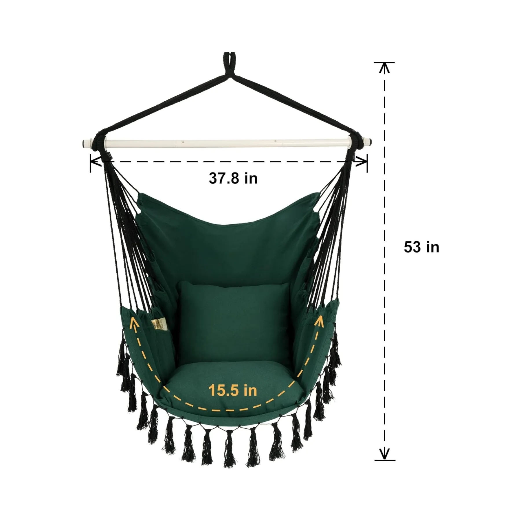 Hammock Chair Hanging Rope Swing 2
