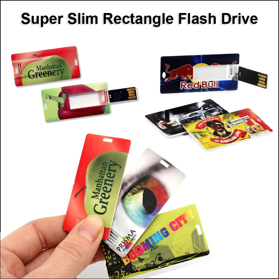 Super Slim Rectangle Flash Drive / USB - 512 MB
