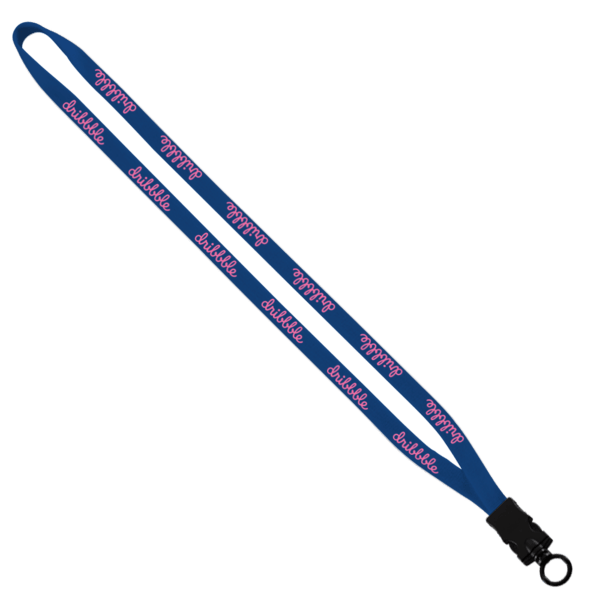 1/2" Cotton Lanyard with Plastic Snap-Buckle Release & O-Ring 2