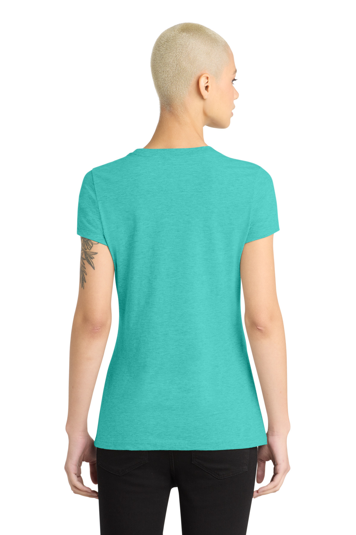 District Women's Perfect Blend CVC Tee. DM108L 2