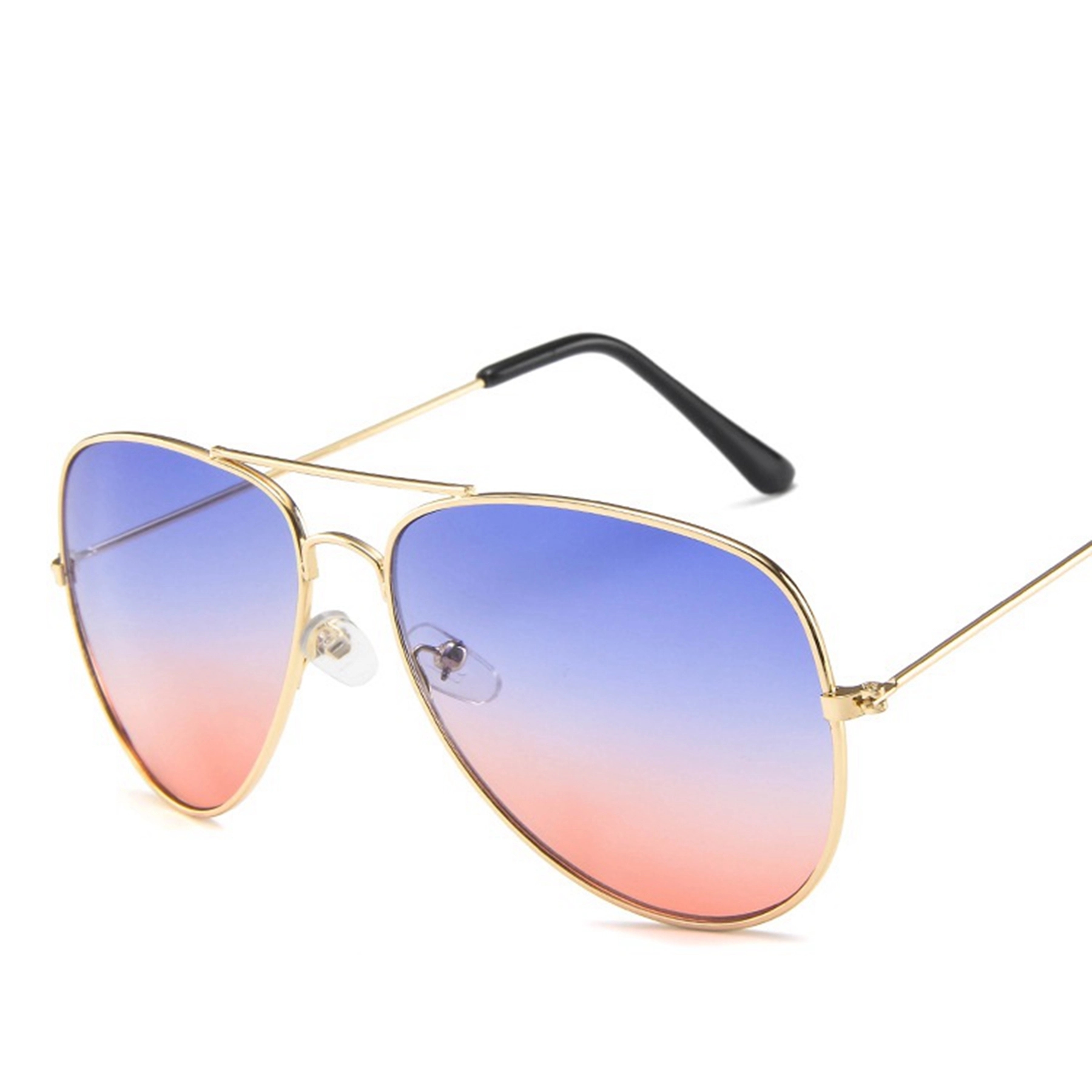 Double Bridge Metal Frame Gradient Sunglasses 5
