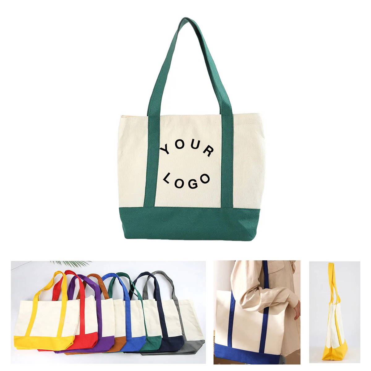 Canvas Tote Bag with Front Pocket for Daily Essentials 2