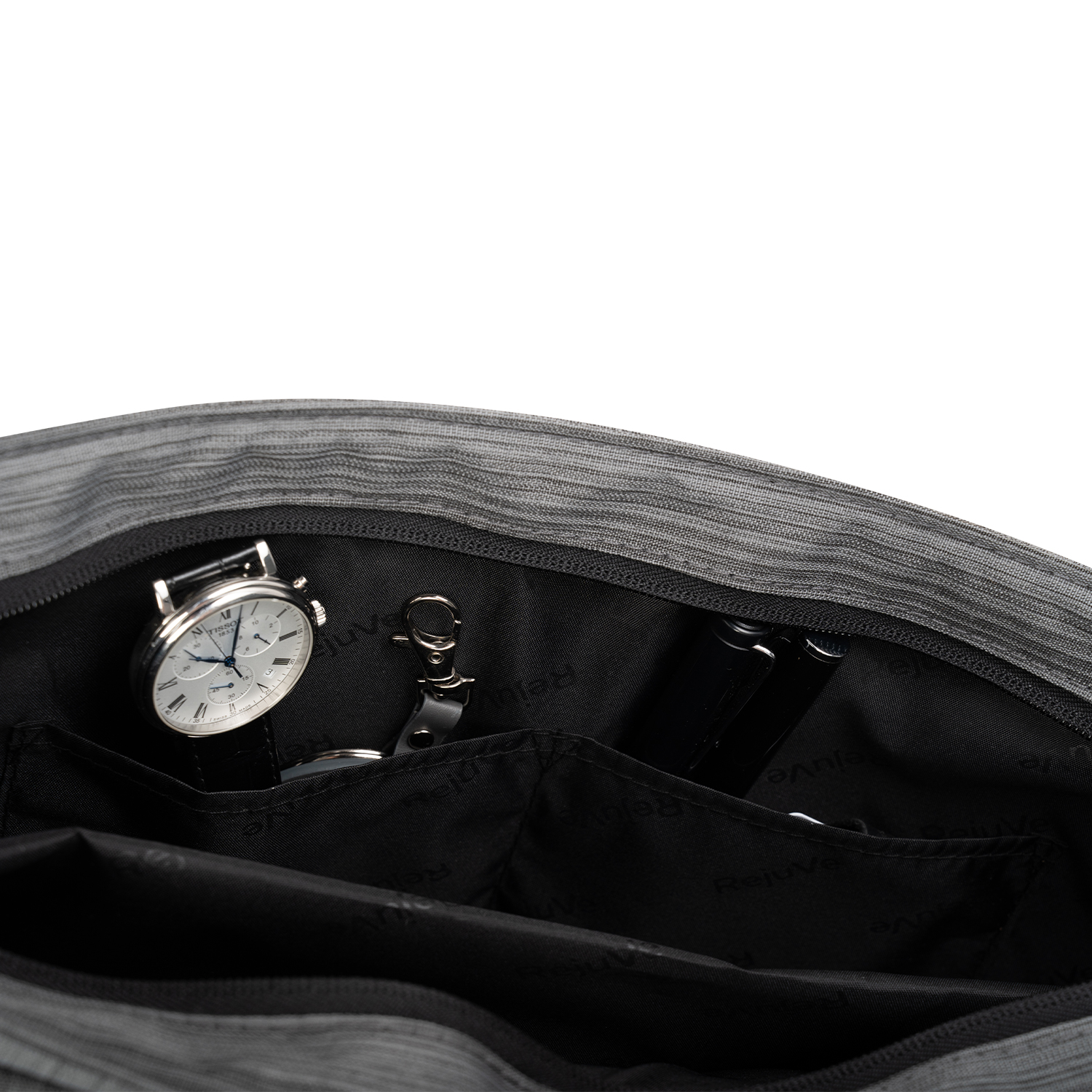 RejuVe® ELEMENT Recycled Heather Modern Sleek Executive Laptop Brief Bag 8