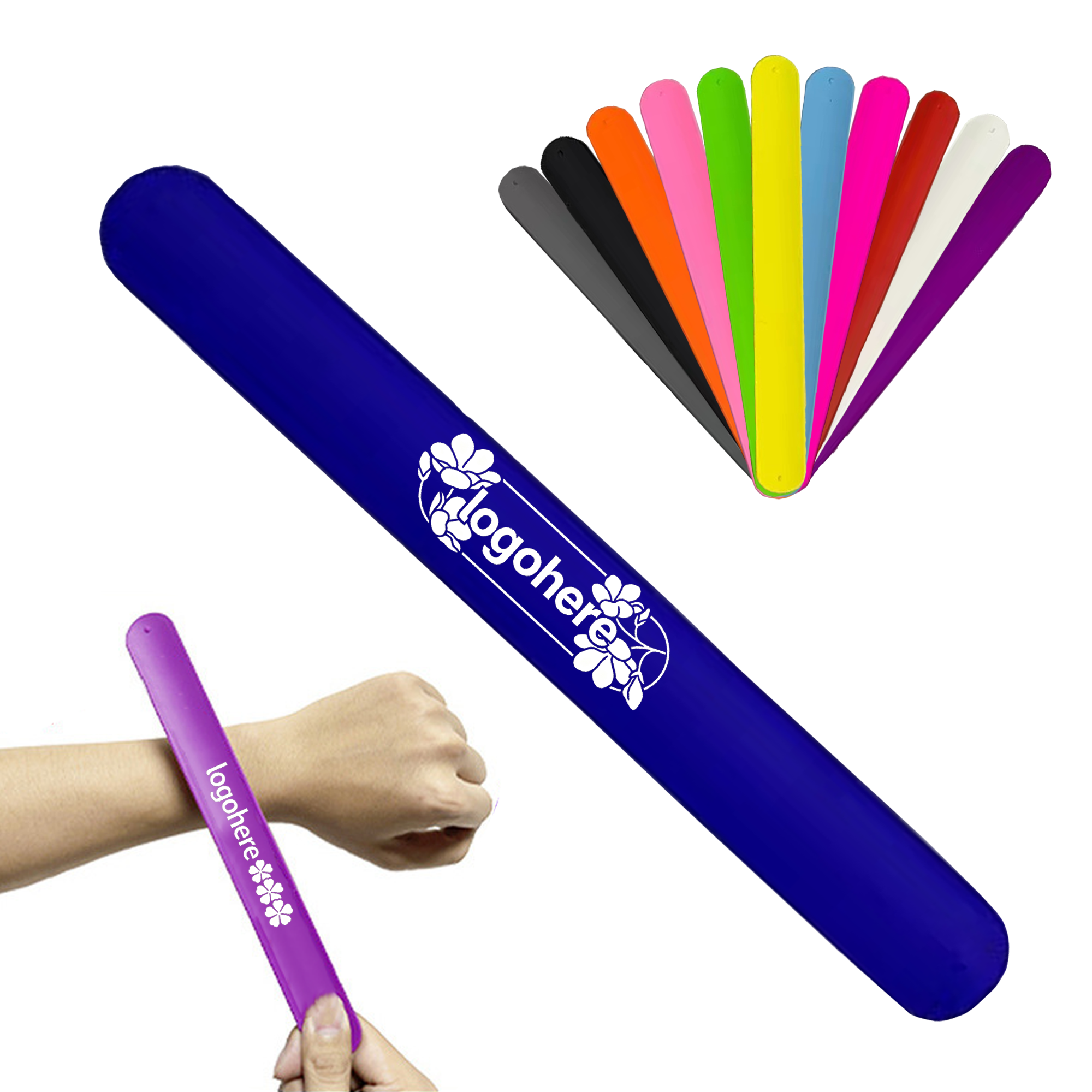 Flexible Silicone Slap Band with Custom Printing 3