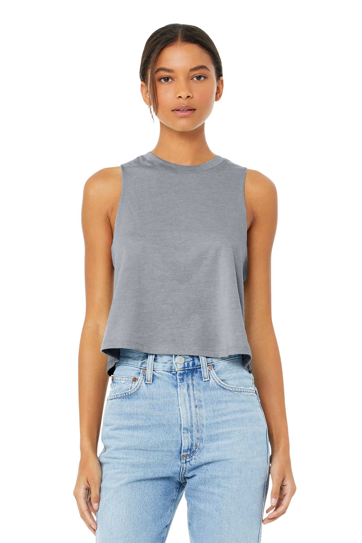 BELLA+CANVAS Women's Racerback Cropped Tank. BC6682 5
