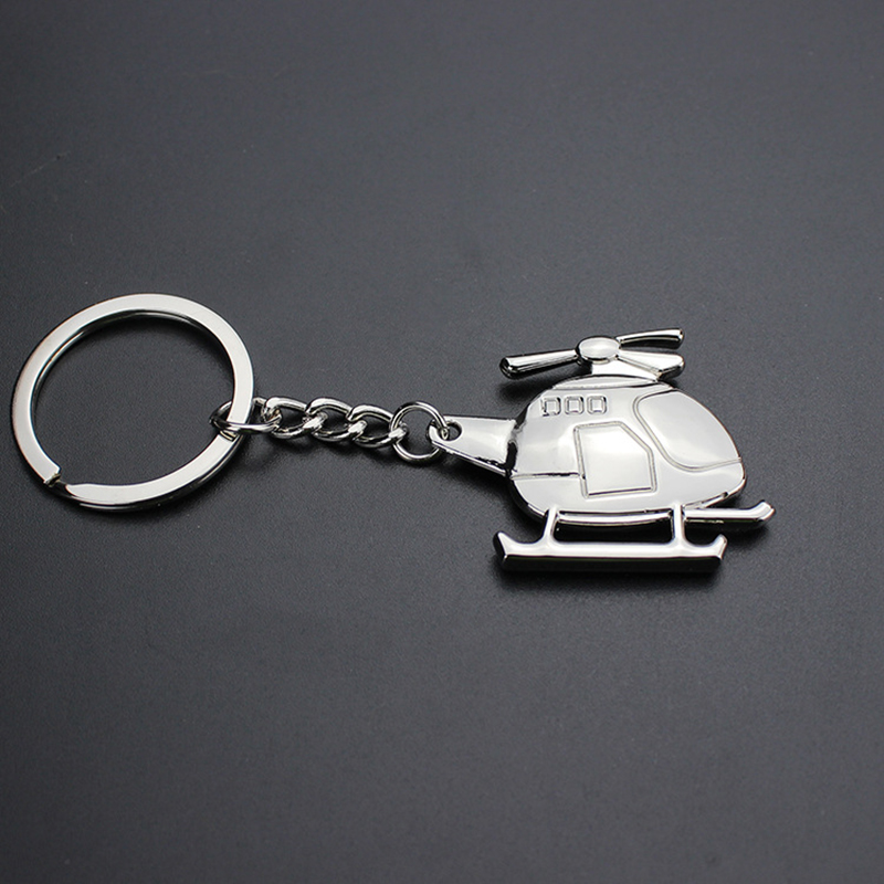 Mini Helicopter Metal Keychain 7