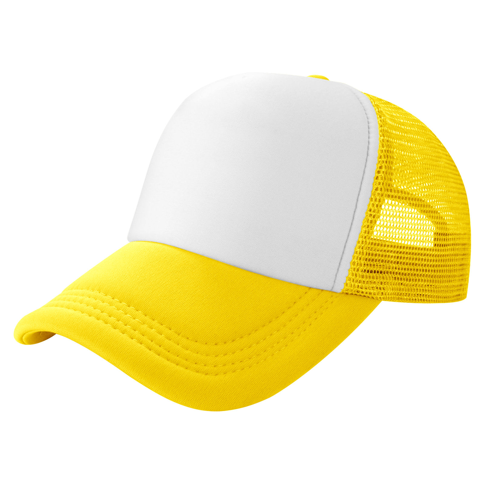 Curved Brim 5-Panel Foam And Mesh Trucker Hat 15
