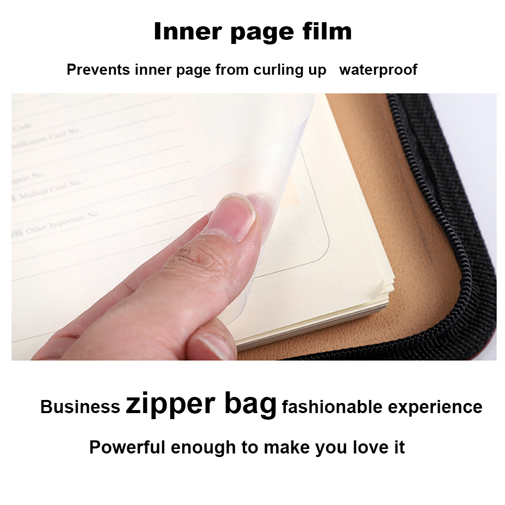 Multifunctional Business Notepad Zipper Bag 2
