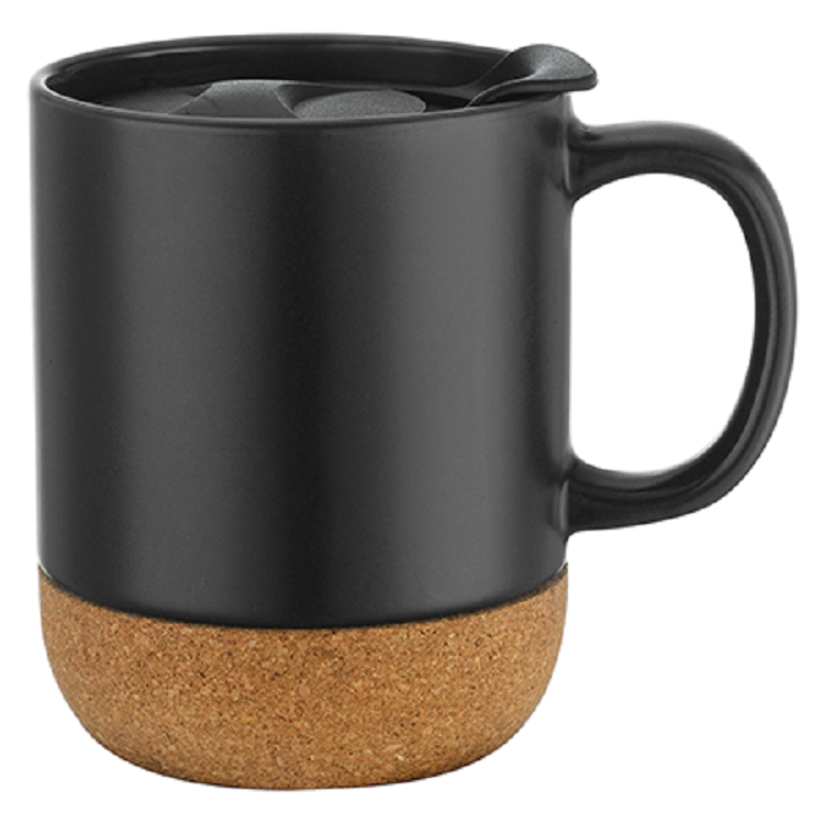 CorkLuxe Ceramic 12oz Mug With Matte Finish and Cork Bottom 4