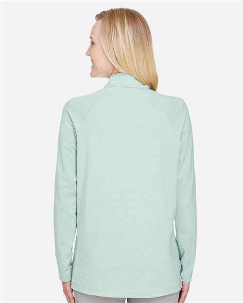 Women's CrownLux Performance® Clubhouse Micro-Stripe Quarter-Zip Pullover - DG480W 46