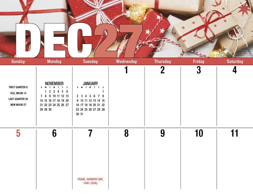 Good Value™ Seasonal Expressions Big Block - Stapled Calendar 31
