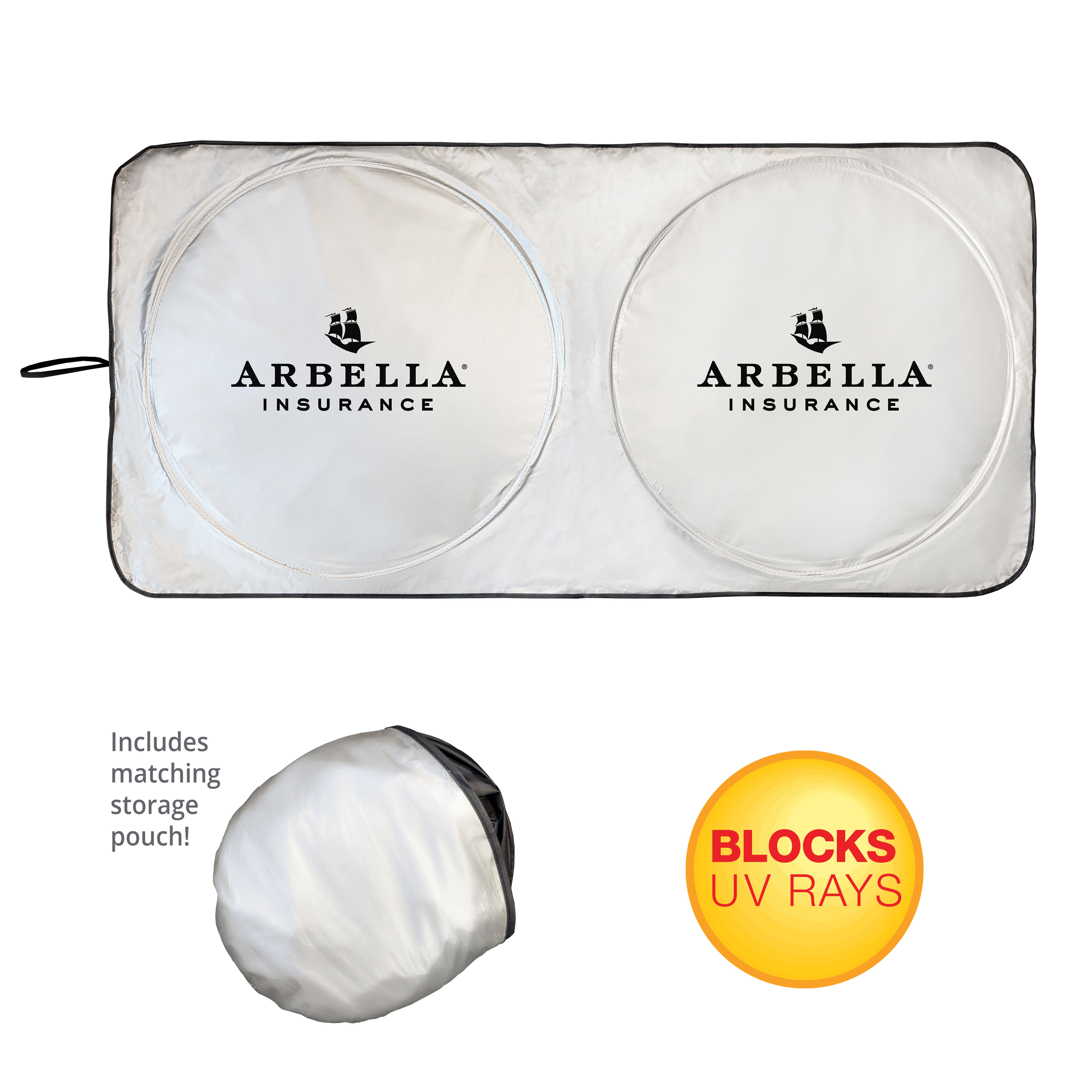 NEW The Car Shade UV Windshield Sunshade with Pouch