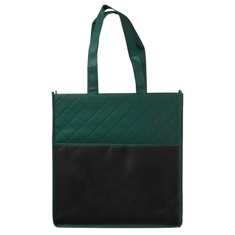 Two Tone Quilted Reusable Tote Bag 1