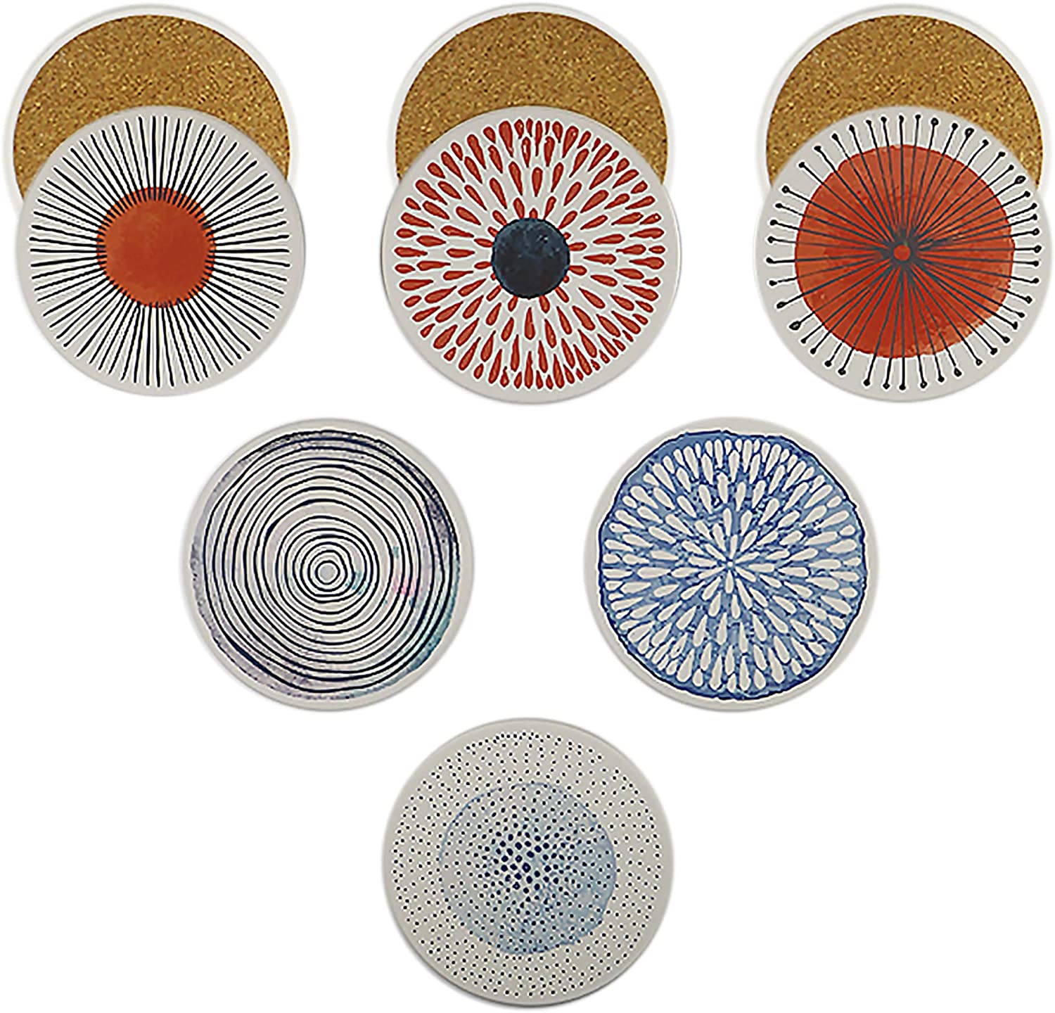 Water absorbent Ceramic Cup Coaster Full Color 2