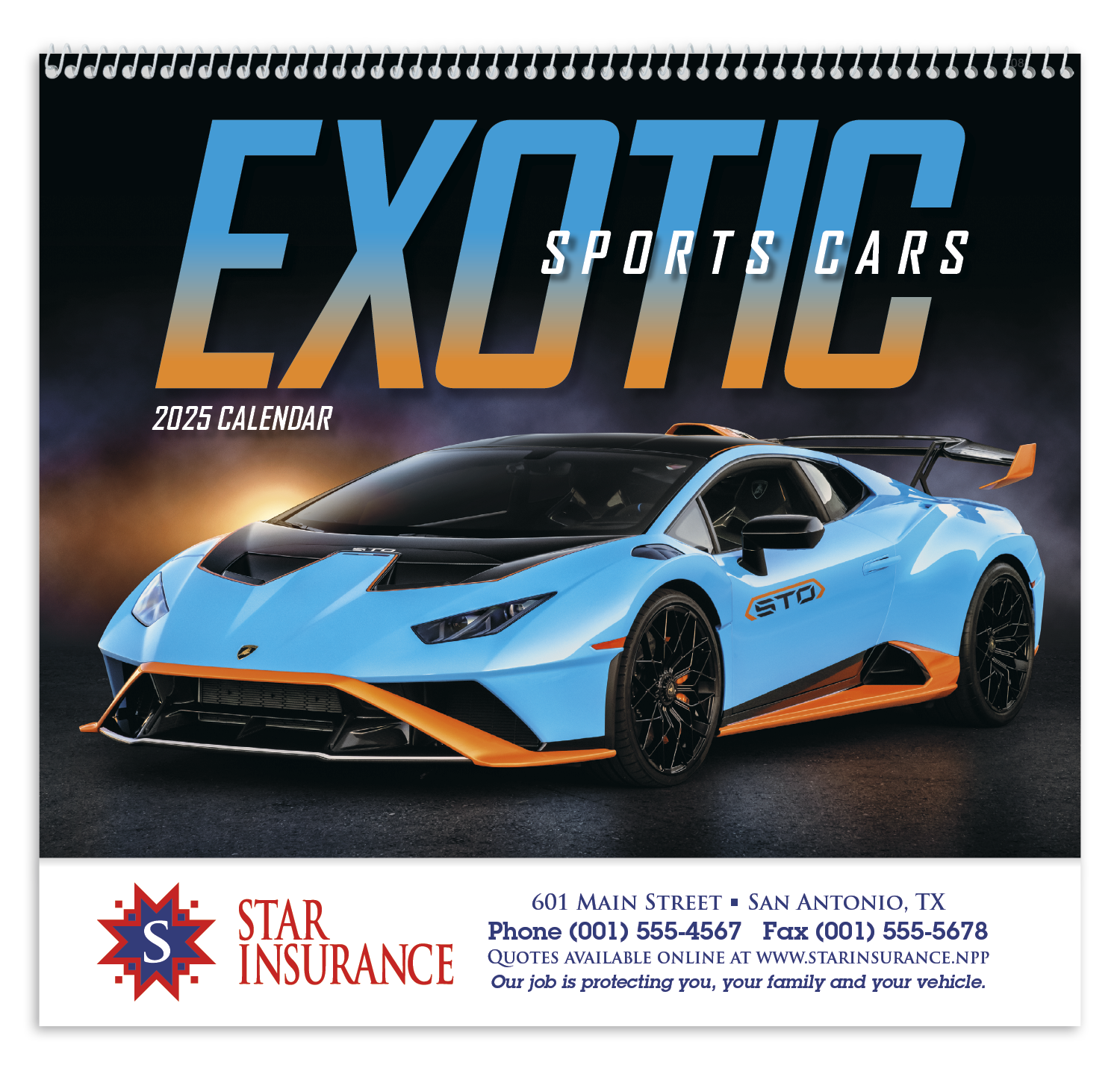 Good Value™ Exotic Sports Cars - Spiral Calendar 13