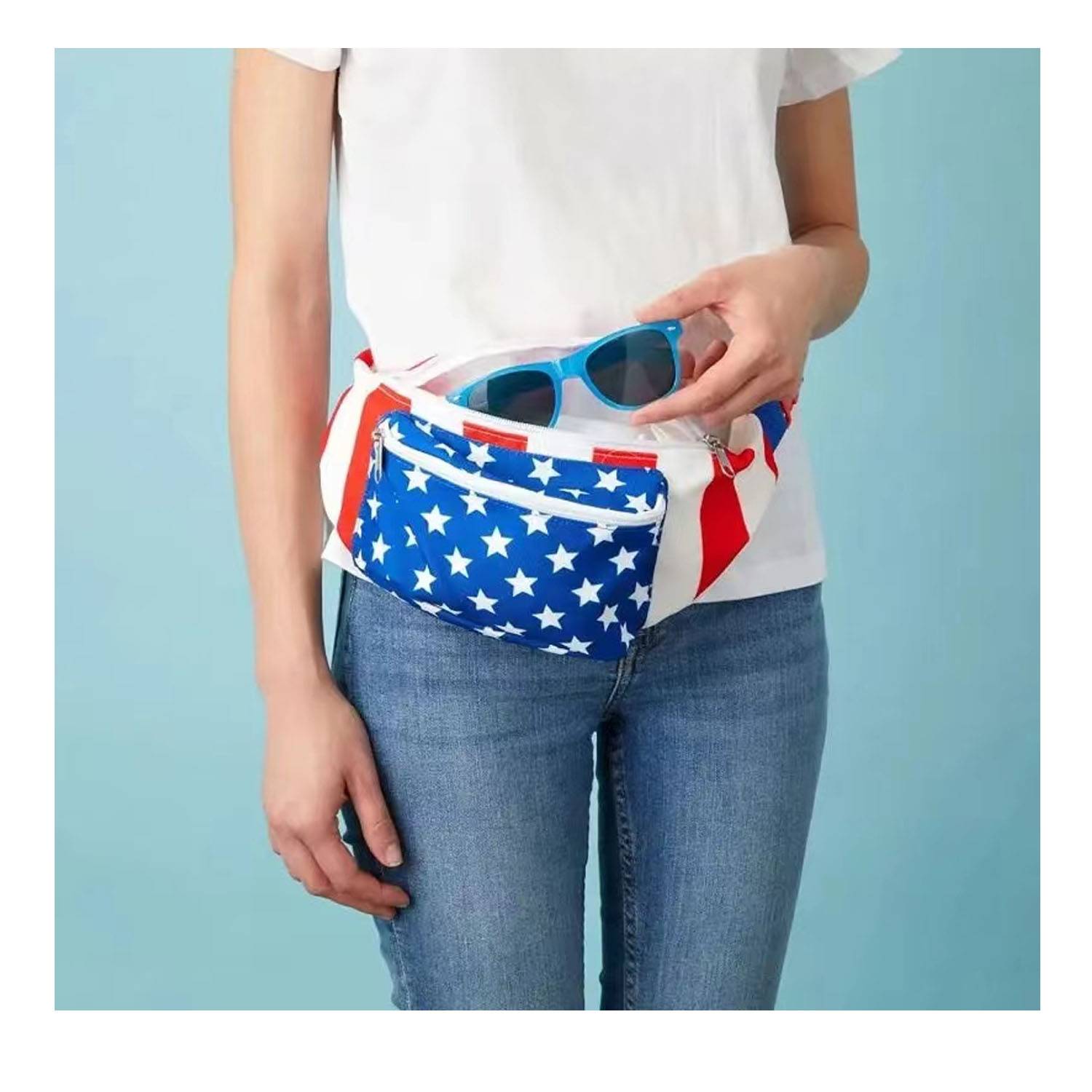 American Flag Fanny Packs w/ Drink Holder 2