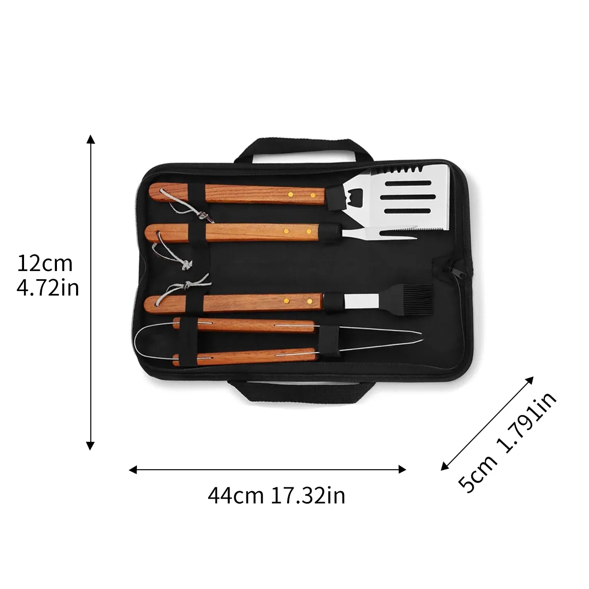 4 in 1 Portable BBQ Grilling Utensil Set with Case 2