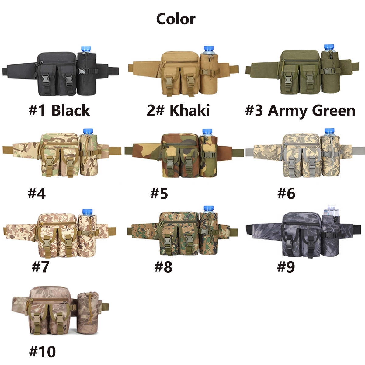 Tactical Waist Bag With Water Bottle Holder 3