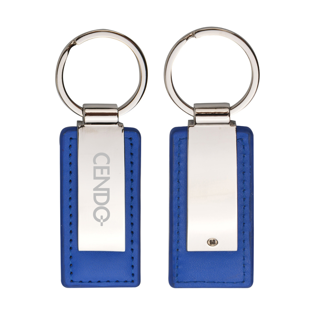 Custom Leatherette Metal Keychain 2