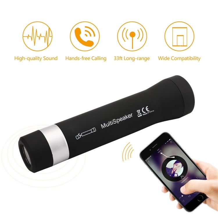 Portable Wireless LED Flashlight Riding Bike Speaker 1