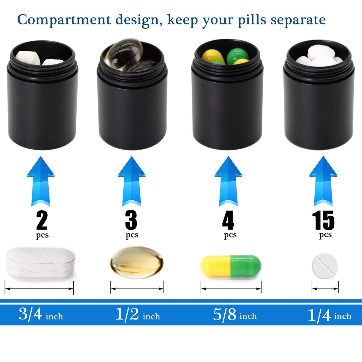 3-Pack Portable Pill Box 4