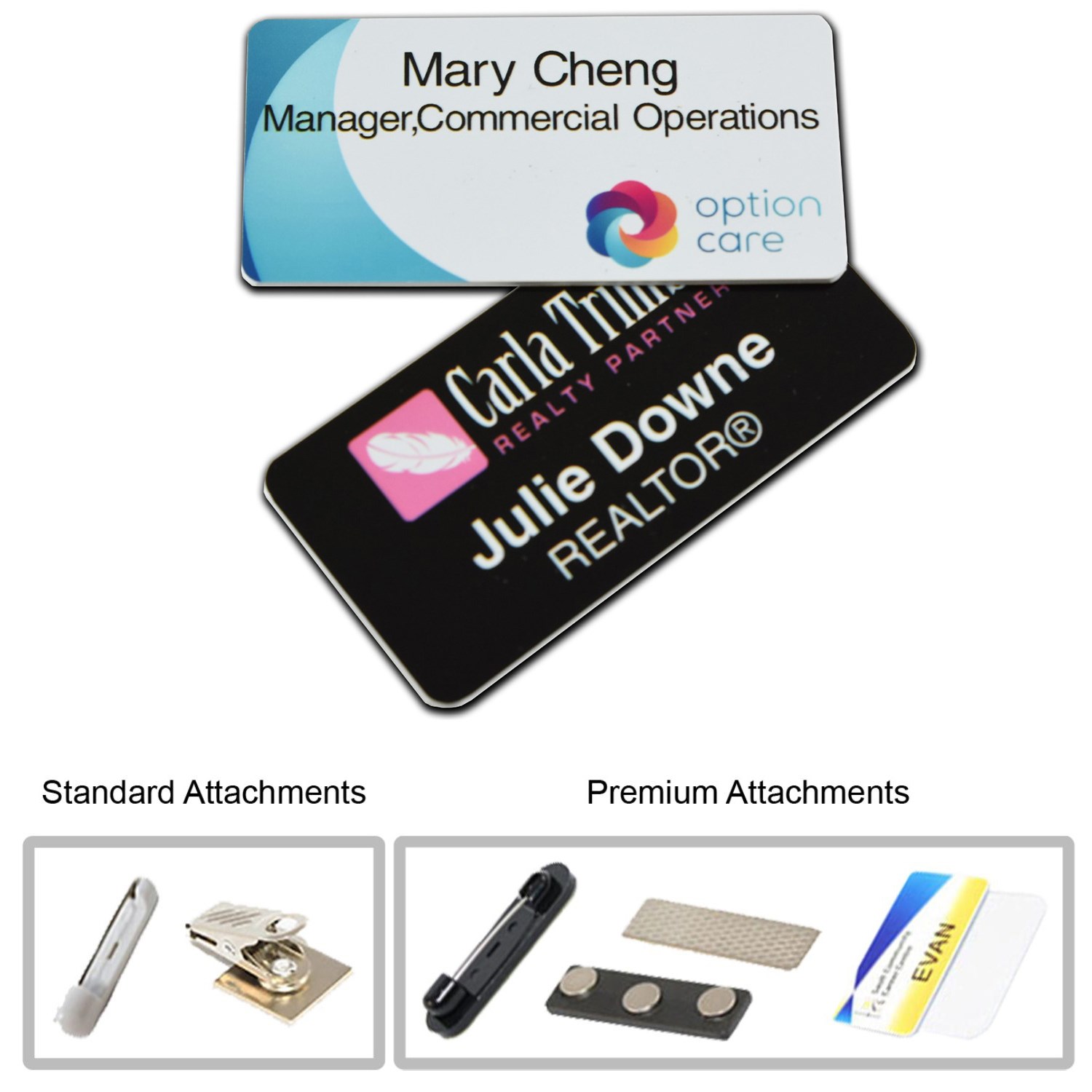1.5" x 3" Name Badge Digitally Printed 2