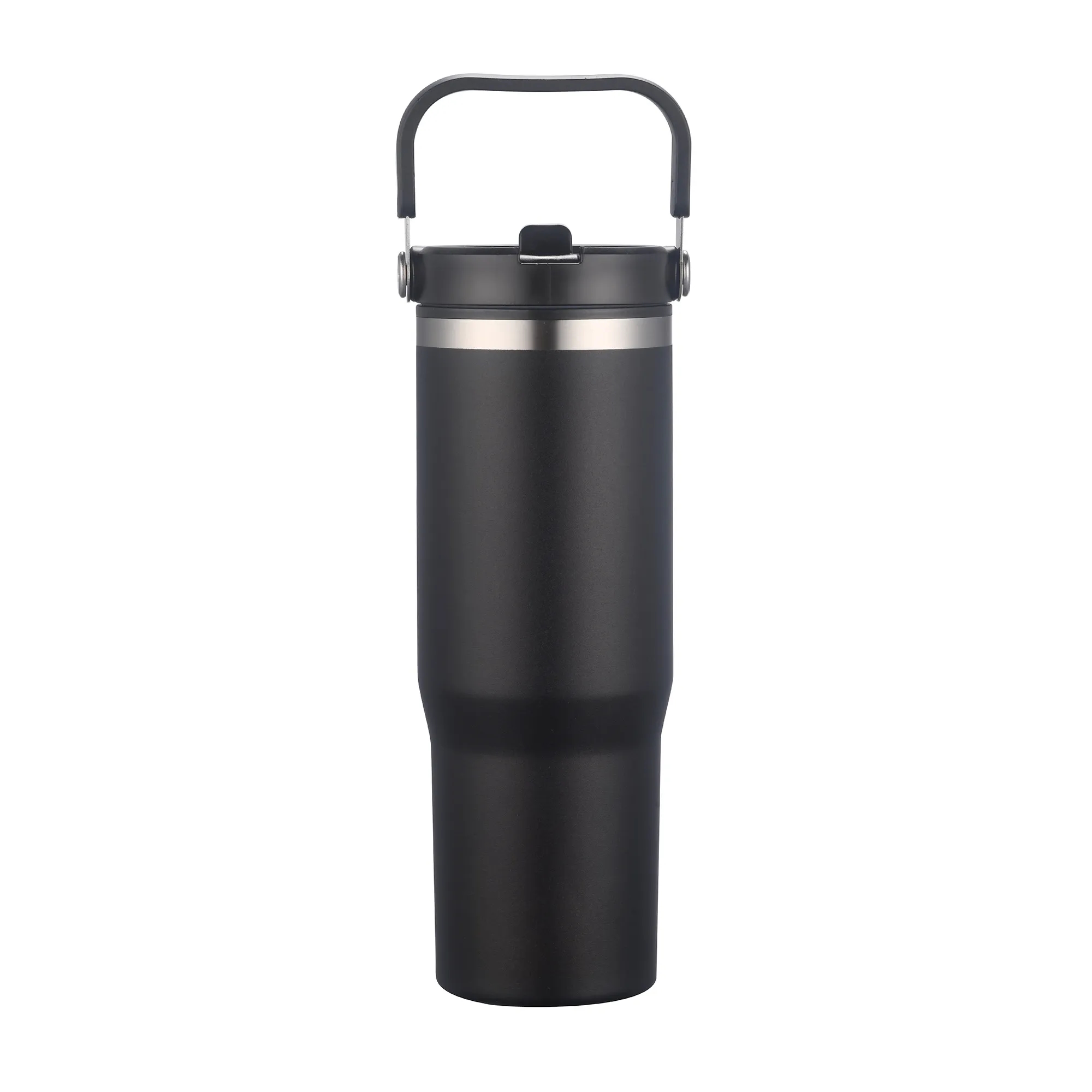 30oz. Double Wall SS / PP Mug with Handle and Flip Straw 12