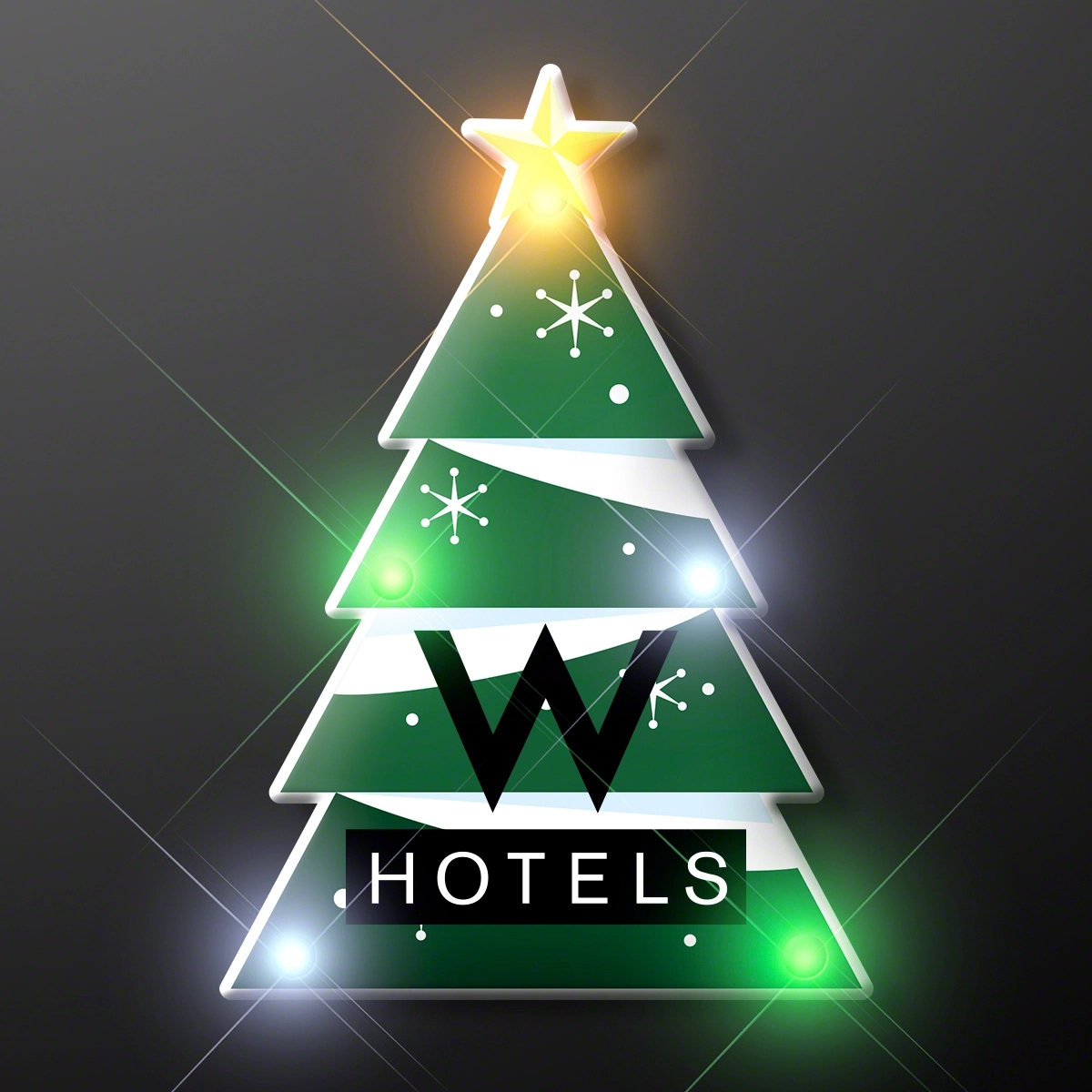 Blinky LED Christmas Tree Pin 1