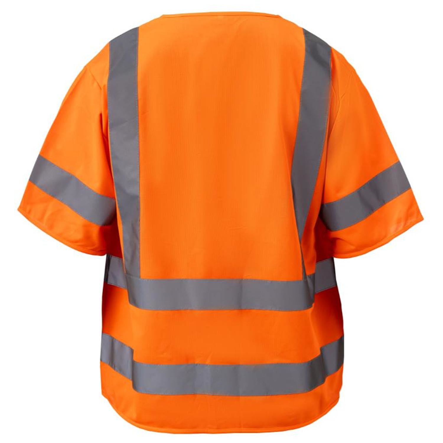 3.8oz. Knitted Class 3 Double Band Reflective Tape Safety Vest With 2 Pockets 1
