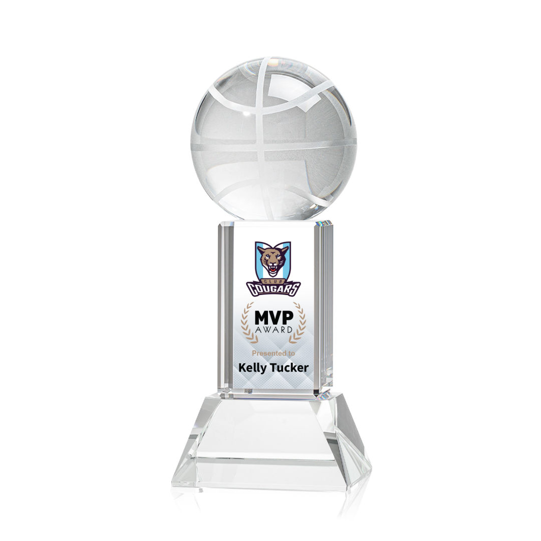 Basketball VividPrint™ Award on Stowe - Clear 7