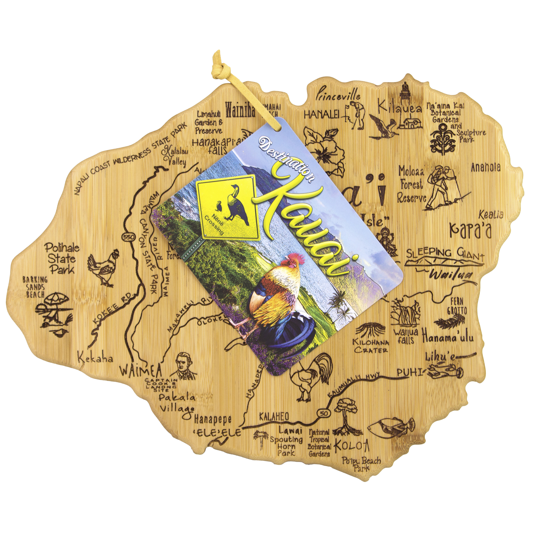 Destination Kauai Hawaii Cutting & Serving Board 9
