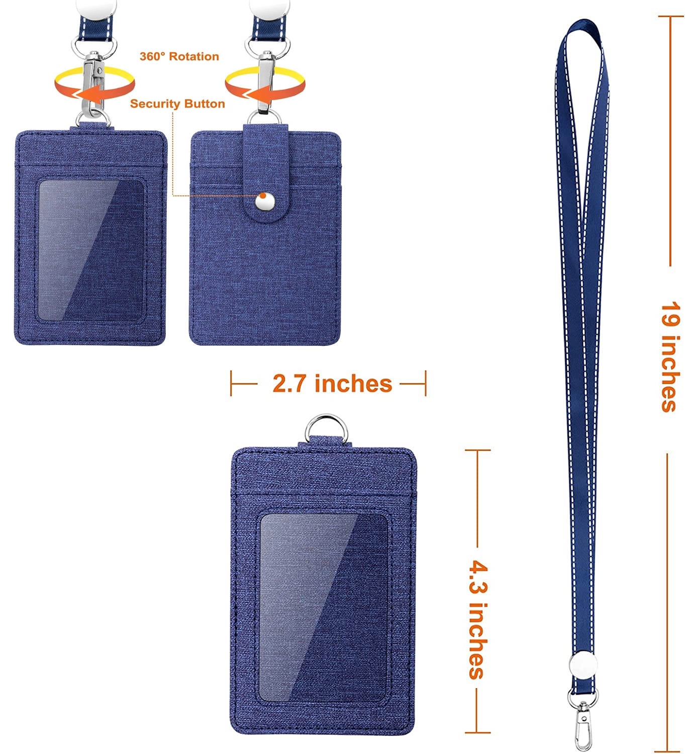 Work Badge Card Cover With Retractable Lanyard 1