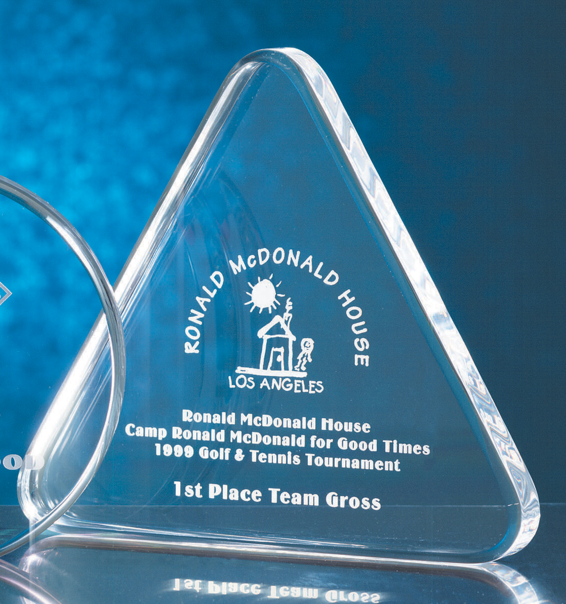 5" Lucite Triangle Award 2