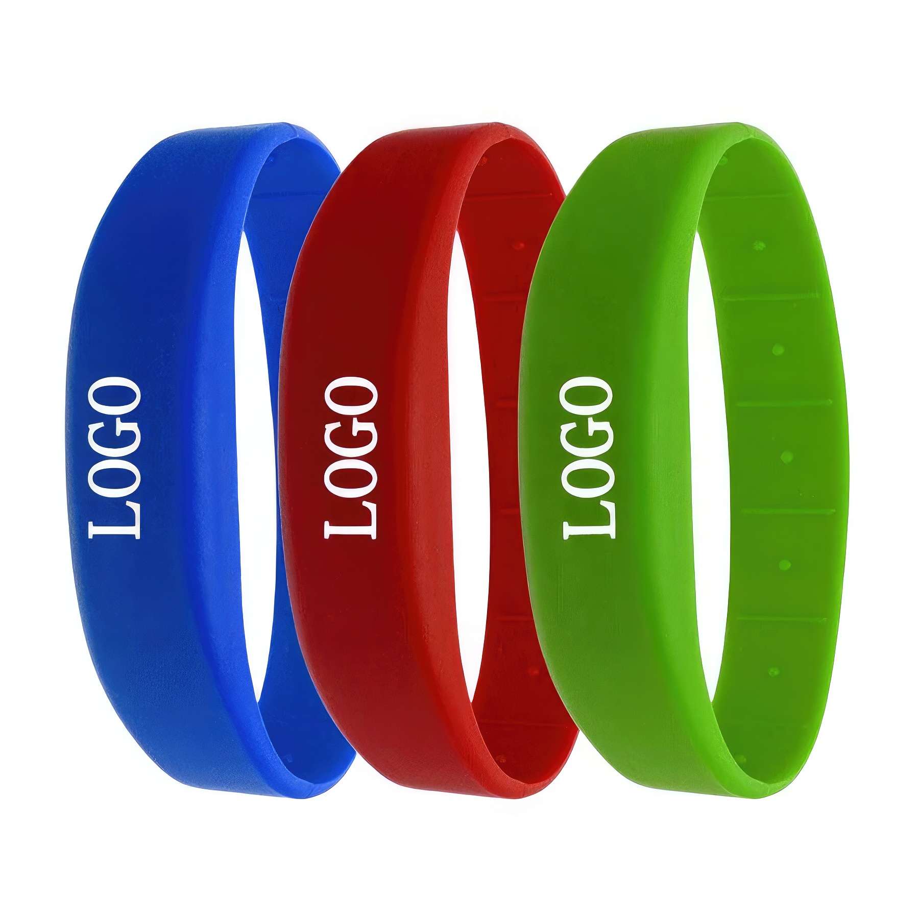 RFID Rewritable Writable Silicone Wristband Black Adult Size 2