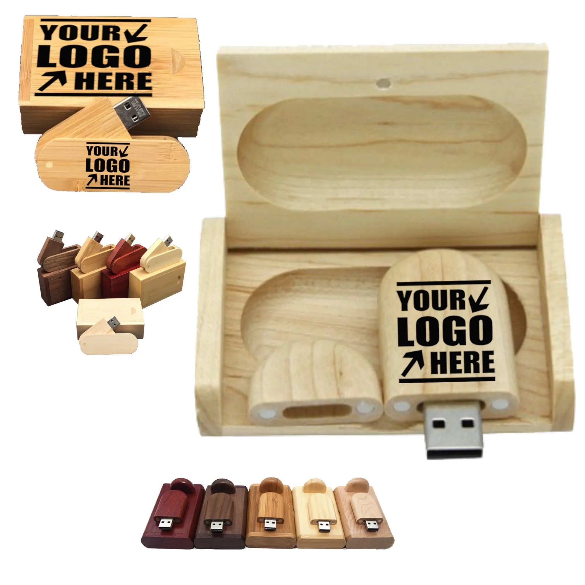8 GB USB Flash Drives with Finely Wooden Gift Box 3