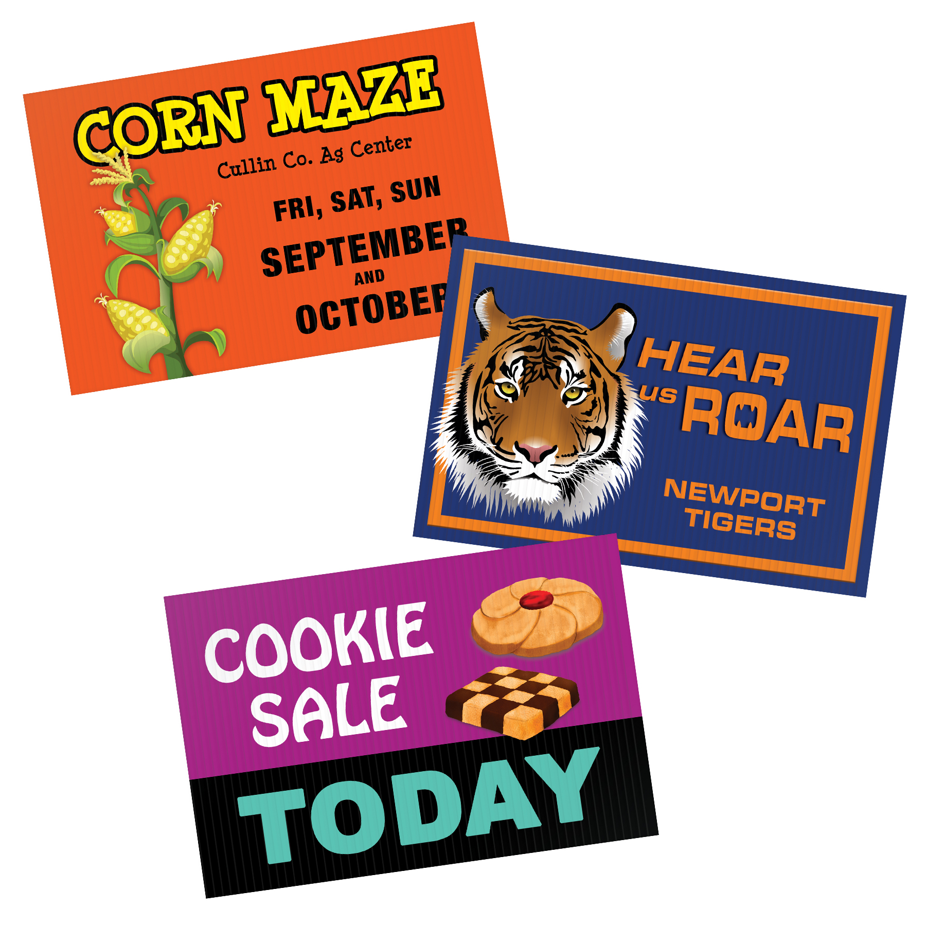 Small Corrugated Yard Sign - Full Color - 2 Sides 8