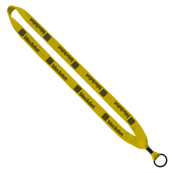 3/4" Cotton Lanyard with Metal Crimp & Split-Ring 89