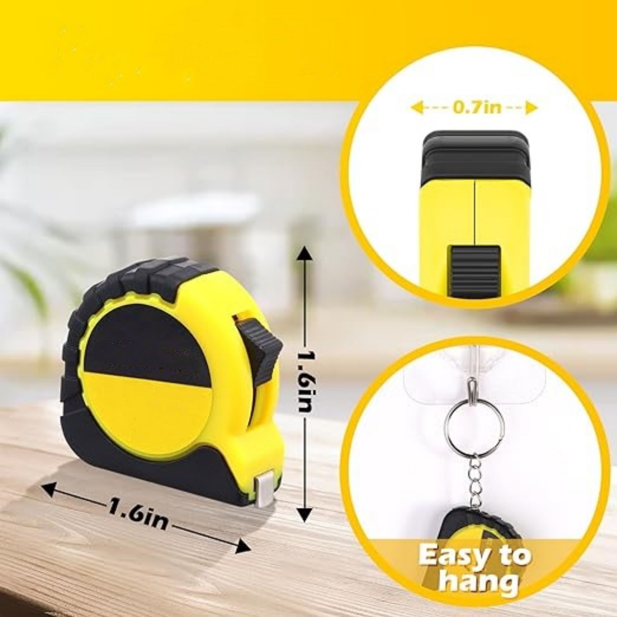 3 Ft Small Tape Measure Keychain 3