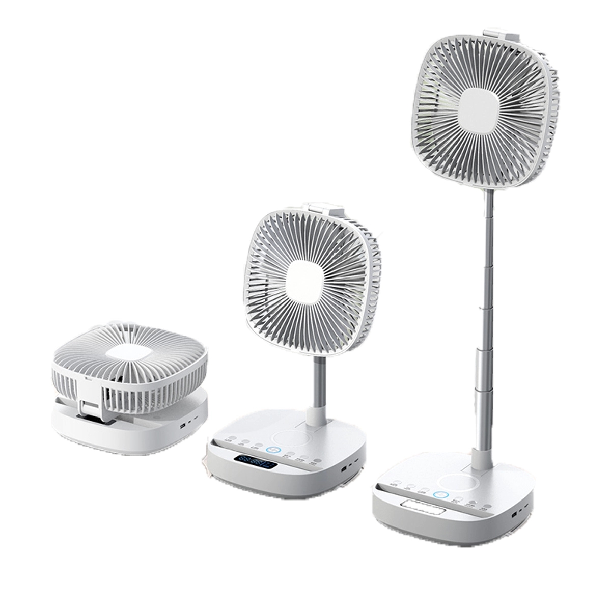 Wireless charging Clock Usb Speaker Led with Table Fan Stand 9