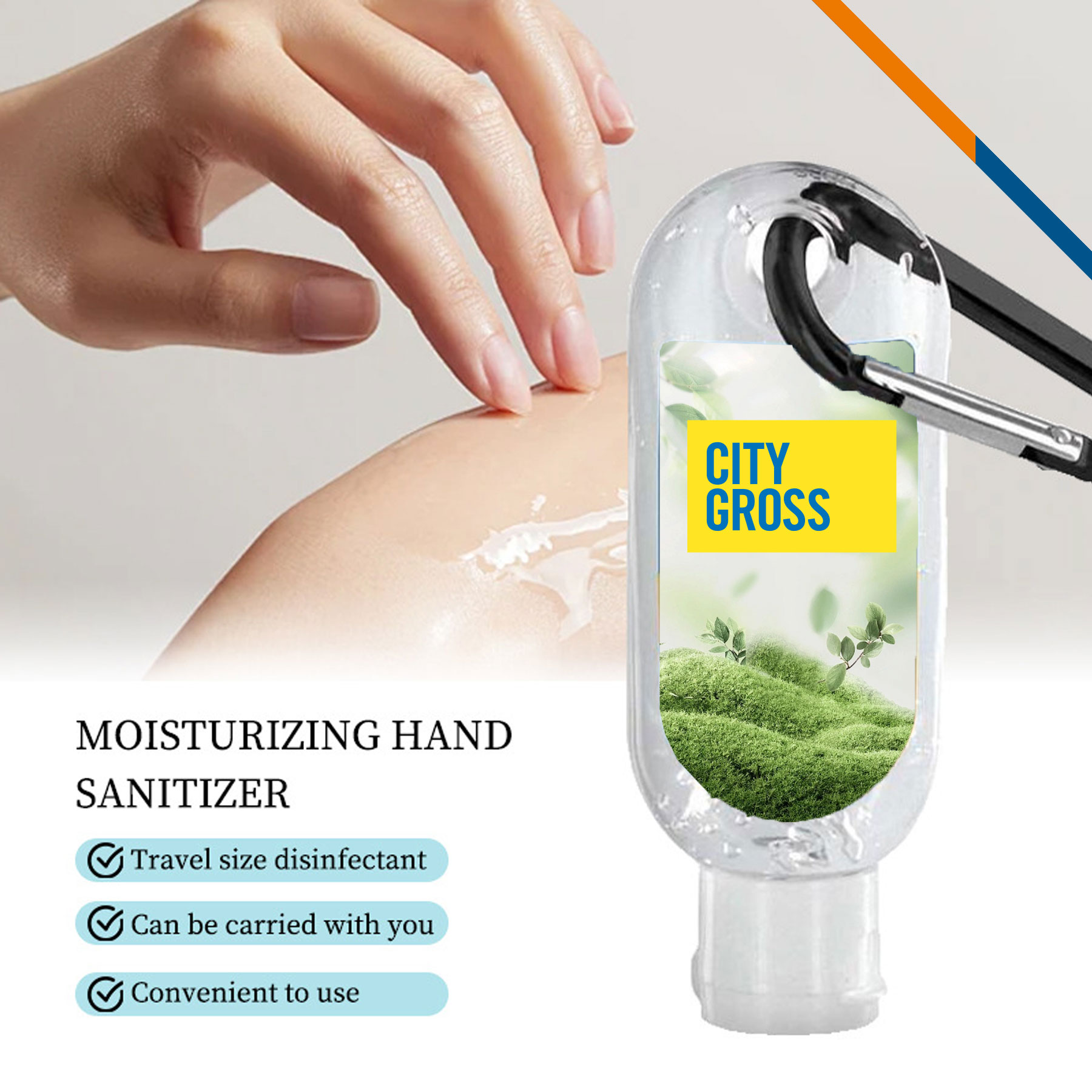 PureVibe Clear Bottle Clear Sanitizer With Carabiner - 1.9 OZ. 14