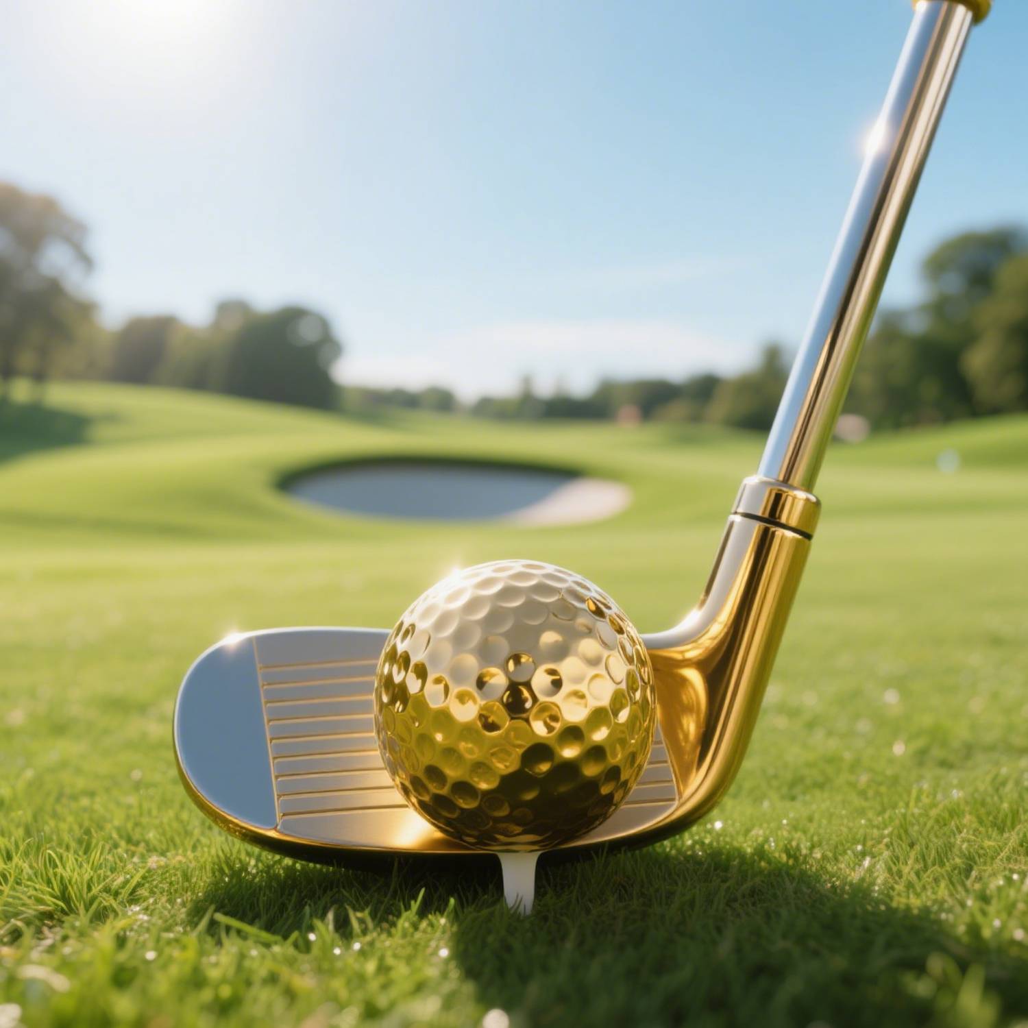 Gold Plated Rubber Golf Balls 4