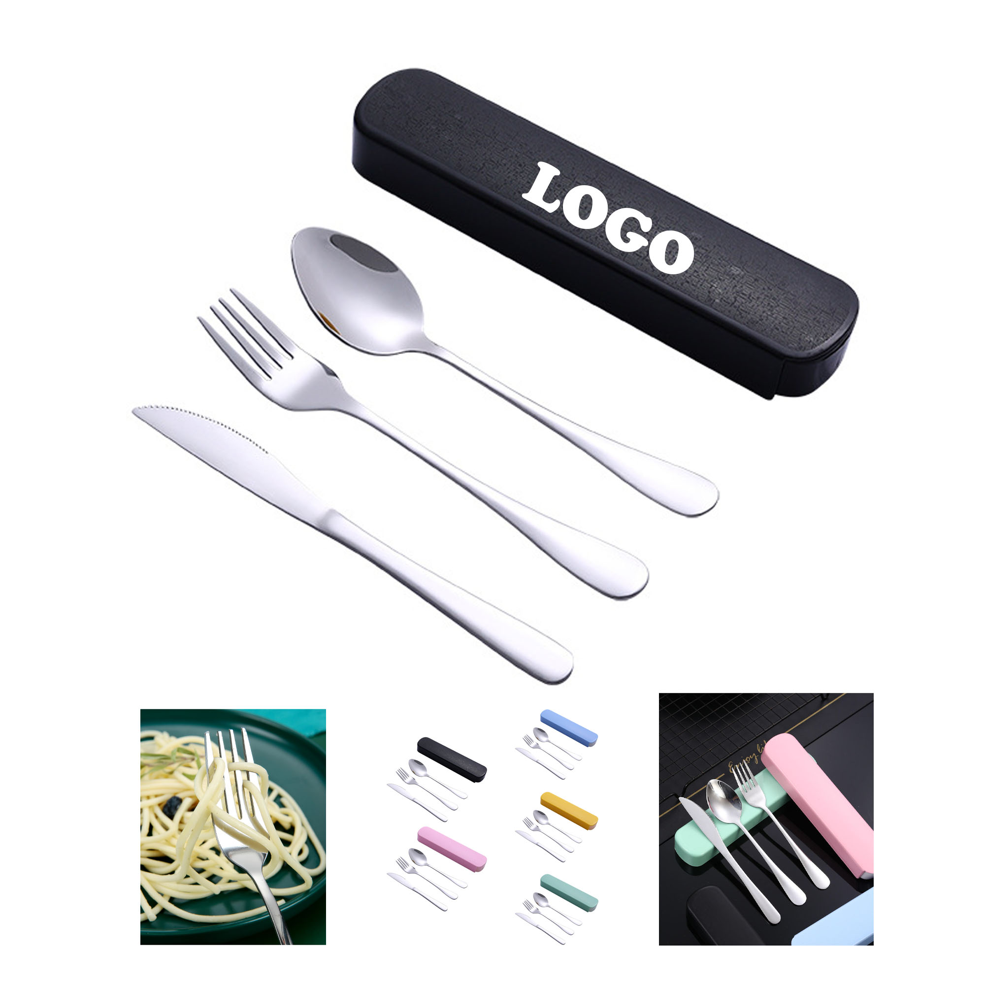 Stainless Steel Travel Utlensil Set, custom kitchen gadget with logo imprint 2